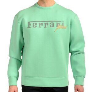 Scuderia Ferrari Men's Mint Embellished F-Lunga Sweatshirt Sweater US L IT 52